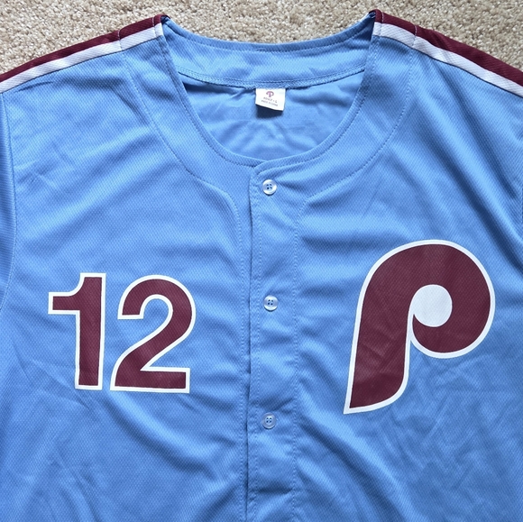 NWOT Philadelphia Phillies Kyle Schwarber Alternate Retro MLB Promo Jersey - Picture 3 of 7